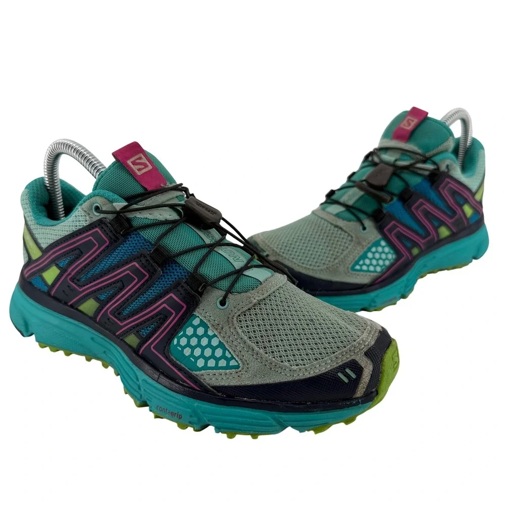 Salomon Women's Teal Turquoise Gray Trail Running Shoes